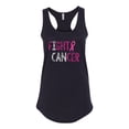thumbnail image 2 of Fight Cancer Ribbon Ladies Racerback Tank Top, Black, Small, 2 of 3