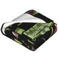 thumbnail image 2 of Manta de viaje de felpa suave de Las sombrías aventuras de Billy y Mandy para dormitorio, sala de estar, sofá, oficina, regalo para todas las estaciones para mujeres, hombres, niñas y niños., 2 of 7