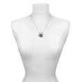 thumbnail image 3 of Delight Jewelry Silvertone Antiqued Round Seal - Initial - M - Laugh Ring Charm Necklace, 18", 3 of 4