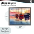 thumbnail image 4 of Stupell Industries Traditional Red & Blue Boats at Sunset Gray Floating Frame Canvas Art, 31 x 25, by Franklyn Gregory, 4 of 8