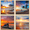 A17-2210-FO02, variant on PixonSign Framed Wall Art Vibrant Sunset Tropical Ocean Beach Horizons Prints, Set of 4 Sea Landscape Wall Decors, Nature Wall Décor, Adhesive Canvas Poster, Modern Home Artwork - 11"x14" Natural