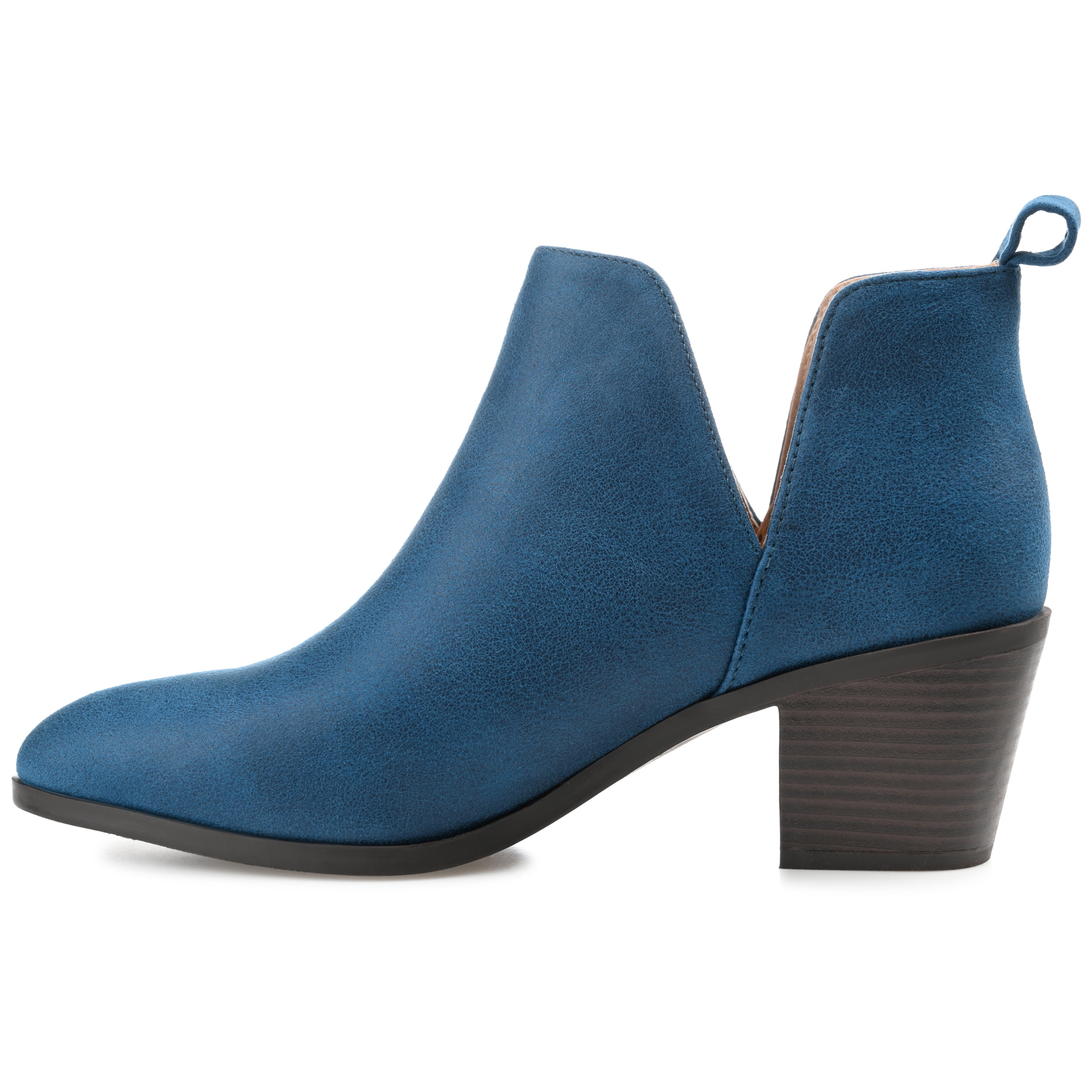 Journee Womens Lola Pull On Stacked Heel Booties, Widths Available