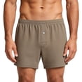 thumbnail image 2 of Ceisia Men's Waffle Knit Boxer Shorts with Elastic Waist and Front Fly Army Green XXL Gifts for Father, 2 of 5
