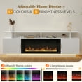 thumbnail image 4 of 70” Fluted TV Stand with 36” Electric Fireplace, 2 Tier TV Console Cabinet with Storage Cabinet, LED Lights, Power Outlet, Modern Wood Entertainment Stand Fits TVs up to 80" for Living Room, Bedroom, 4 of 8