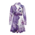 thumbnail image 5 of DISNIMO Marble Dresses for Kids Purple Butterfly Dress for Girls 4-5 Dresses Fall Girls Casual Dresses Midi Length Girls Skater Twirl Dress Children Holiday Dress for Girl Swing Dress Little Girl, 5 of 7