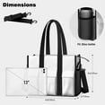 thumbnail image 5 of Teacher Tote Bag,Paw Print Teacher Utility Tote Bag,Large Work Tote Bags for Women with Multiple Pockets,Top Zipper Closure,13.8x10.6x6.7 Inch, 5 of 5
