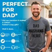 Mens Best Dad Ever T Shirt Funny Tee for Fathers Day Idea for Husband Novelty Graphic Tees