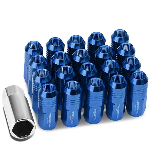 DNA Motoring LN-ZTL-9020-125-BL 20-Piece M12 x 1.25 Aluminum Alloy Wheel Lug Nuts Deep Drive Extension (Blue)