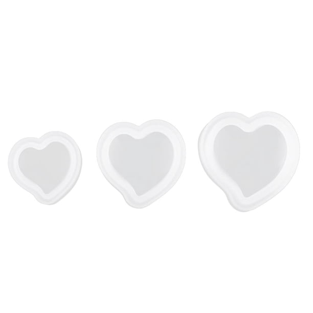 3 Piezas 3D Amor Corazón de Silicona Cristal Encanto Colgante Chico Sunnimix Amor Molde del Corazón