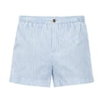 thumbnail image 4 of Women's Striped Casual Shorts Button Closure Elastic Waist Summer Shorts with Pockets, 4 of 4