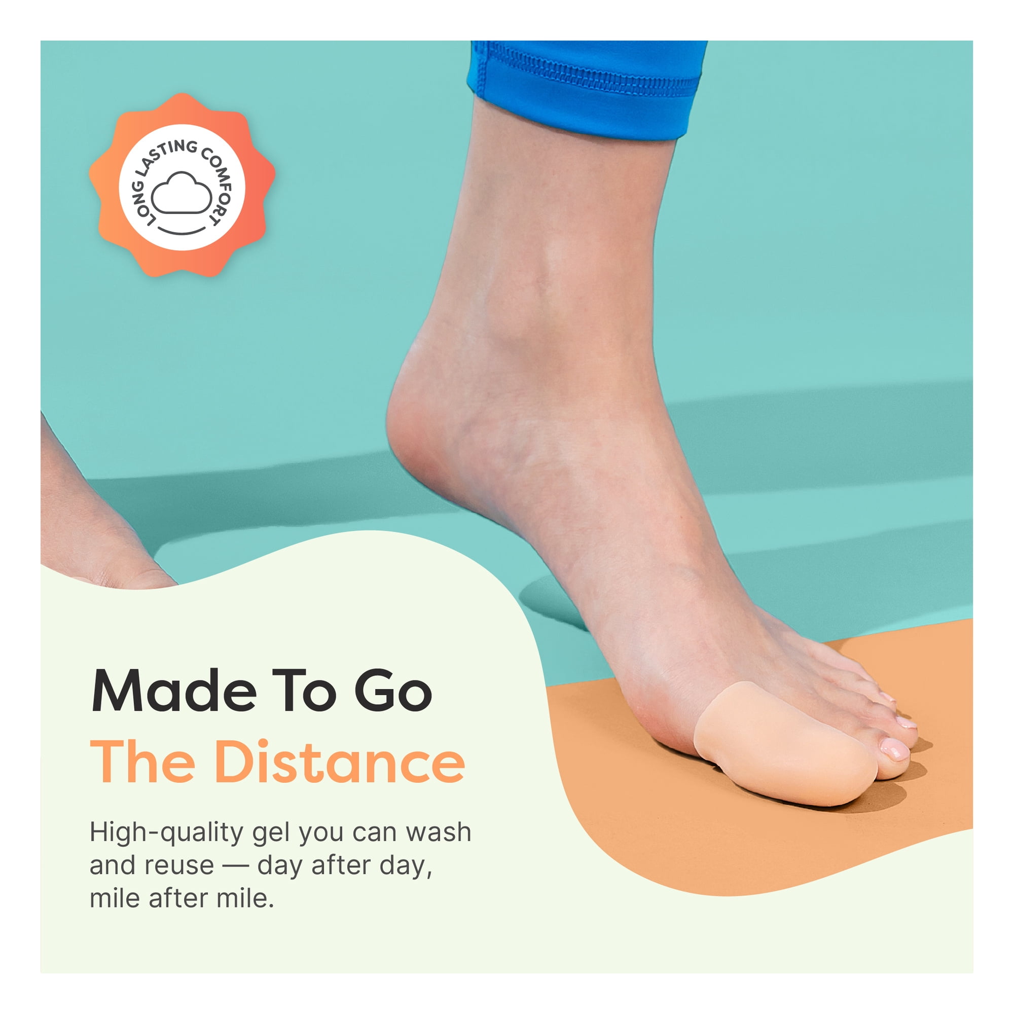 (3 pack) Zentoes Large Toe Caps, Beige, 3 Count - Protective Gel Caps for Toe Support