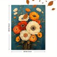 thumbnail image 3 of Qisvanset 12x16 Inch Framed Canvas Wall Art Be Still Psalm Retro Flower Market Blue Religious Verse Gift Wall Art, 3 of 8