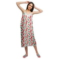 thumbnail image 1 of Moomaya Robe de Nuit Imprimée pour Femmes, Col en V, Bretelles Spaghetti, 1 of 6