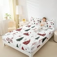 thumbnail image 4 of Manfei Cartoon Xmas Tree Twin Sheet Sets, Merry Christmas Twin Fitted Sheet, Princess Fairy Tale Flat Sheet, Super Cozy Room Decor, 3-Piece, 4 of 7