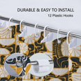 thumbnail image 5 of Boho Abstract Colorful Floral Shower Curtain, Vintage Retro Patchwork White Black Orange Flower Botanical Geometric Aesthetic Groovy Bathroom Decor Shower Curtain Set with 12 Hooks, 72X72in, 5 of 5