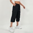 thumbnail image 6 of Resicozy Womens Capris with Pockets Loose Fit Casual Capri Pants Dressy Lightweight Ladies Baggy Cargo Pants for Hiking Black M, 6 of 7