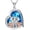 02-Elephant with 2 Cubs Blue Crystal, variant on Heart Locket Necklace That Holds 2 Picture 925 Sterling Silver Elephant Locket Heart Necklace with 2 Cubs Memorial Jewelry Gifts for Women Mom