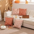thumbnail image 5 of Fall Pillow Covers 18x18 Set of 2 White Orange Pumpkin Autumn Thanksgiving Harvest Farmhouse Decorations for Outdoor Throw Pillow for Home Couch HT-001A, 5 of 6