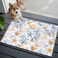 thumbnail image 4 of Summer Blue Washable Small Entryway Area Rugs 2'x3', Yellow Coral Shell Starfish Ocean Marine Life Low Pile Throw Rug Non-Slip Sturdy Edge Binding Carpet for Front Door Floor Room Entry, 4 of 9