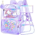 thumbnail image 1 of Mochila AGSDON Transparente Morada para Niñas 3 Piezas, 1 of 8