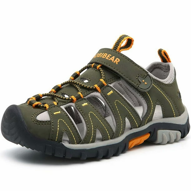 HOBIBEAR Boys Girls Sport Water Sandals ClosedToe Outdoor(Size Toddler