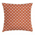 thumbnail image 1 of Abstract Throw Pillow Cushion Cover, Nordic Style Petals Pattern Classic Motifs Arrangement Ethnic Nature, Decorative Square Accent Pillow Case, 24" X 24", Burnt Sienna Rust White, by Ambesonne, 1 of 2