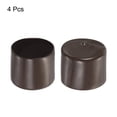thumbnail image 2 of 4Pcs Rubber End Caps 48mm(1 7/8") ID Vinyl Round Tube Bolt Cap Cover Screw Thread Protector Brown, 2 of 4