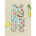 Infant Baby Boy Girl Romper Western Clothes Animal Print Sleeveless