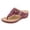 Red, variant on Flip Flops for Women Classic Orthopedic Sandals 2026 Trendy Metal Buckle Low Wedge Slides Comfortable Slip on Beach Shoes Navy Size 9