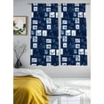 thumbnail image 4 of Tropical Beach Sheer Curtains 72 Inch Long 2 Panels, Summer Coconut Tree Anchor Boat Blue White Plaid Light Filtering Rod Pocket Curtains, Sheer Voile Drapes for Living Room Bedroom, 52"x72", 4 of 8