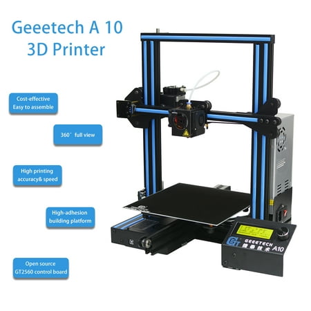 Geeetech 3D Printer Aluminum DIY Kit I3 High Precision CNC Self-assembled Desktop 3D Object Printer Large Size 220x220x260mm Upgraded Version Support Auto Leveling