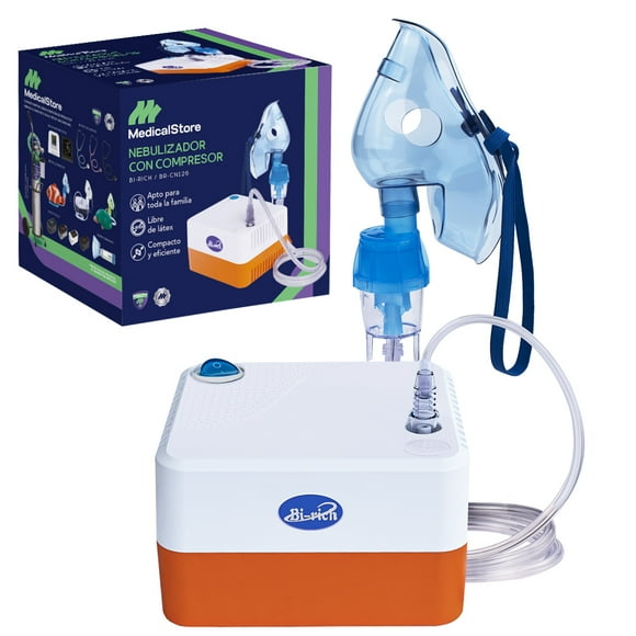 Medical Store Nebulizador Adulto e Infantil Super Silencioso Modelo CN126, Contiene Kit de Mascarilla Adulta e Infantil,