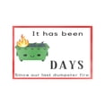 thumbnail image 1 of Dumpster Fire Day Count Sticker Labels for Desk Accessories Humorous Chaos Everyday Use, 1 of 6