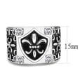 thumbnail image 5 of Anillo Color Plata Para Hombres de Acero Inoxidable Cruz en Cuatro Puntos de Diamante, 5 of 5