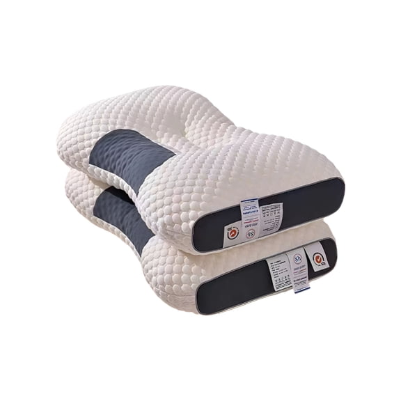 LAMIRO Cervical Support Pillow for Neck,Shoulder,and Back Pain Relief; Ergonomic Orthopedic Contour-for Adult and Student Household Back and Side Sleepers,48*74