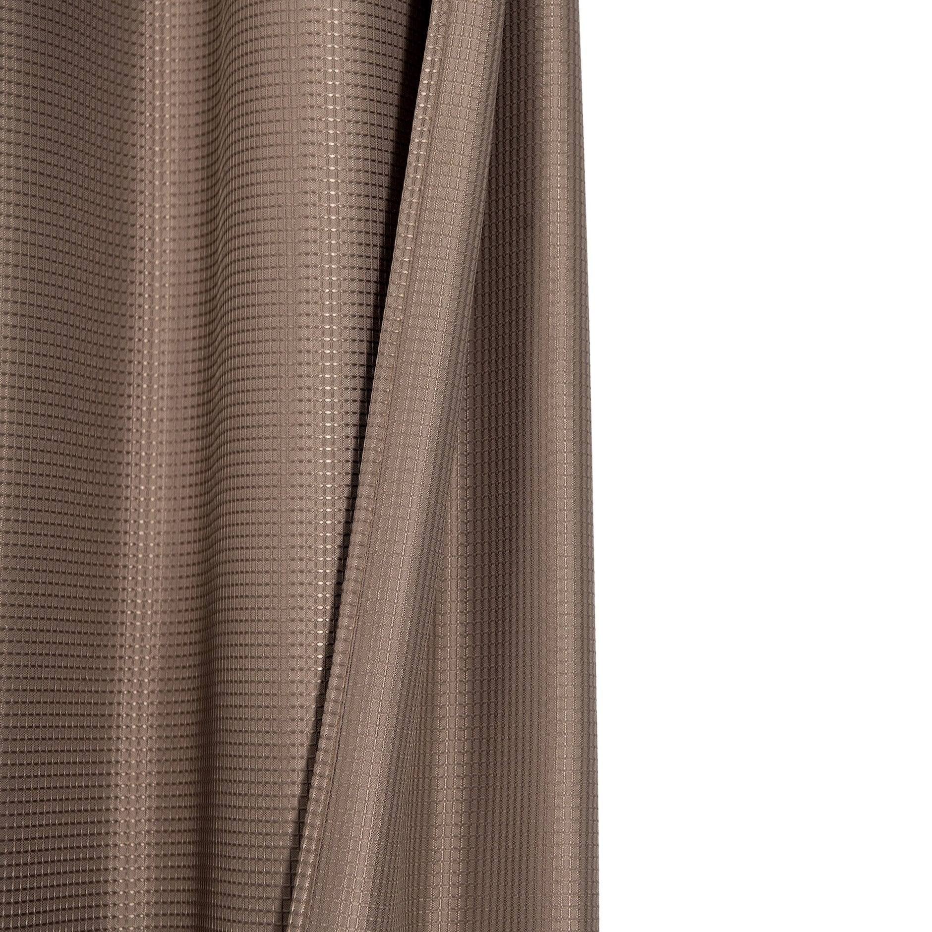 Dainty Home Waffle Weave Textured Fabric Shower Curtain, 70” x 72", Mocha