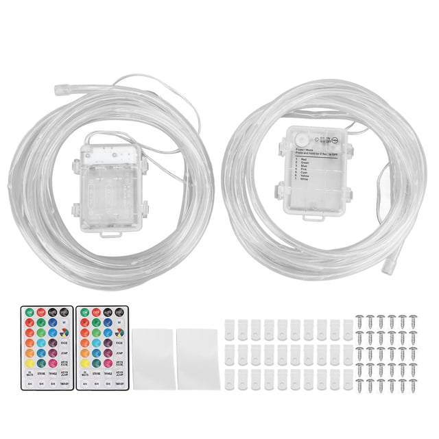 Dos luces LED de Cornualles de control remoto tablero de Cornualles anillo lateral LED control remoto RGB al aire libre lámpara de tubo de doble línea