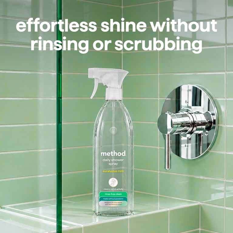 Method Daily Shower Cleaner Spray, Eucalyptus Mint, 28 Oz (2-Pack) photo 3