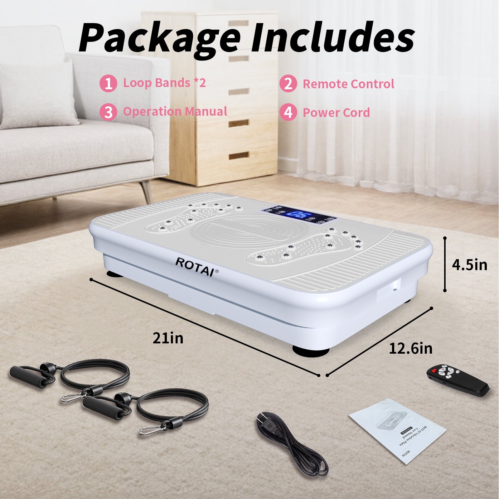 BEF Vibrating Plate Exercise Machine with LED Display, 99 Adjustable Speeds Power, 300 lbs 150 watts Shake Board Sport Gym for Women and Men, Gray