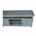 thumbnail image 3 of Solid Wood Entertainment / TV Stand with Open Shelves and 2 Doors in Gray, 3 of 10