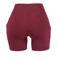 thumbnail image 6 of Weiqiqre Womens Shorts Yoga Shorts with Pockets for Women, 6" Crossover High Waist Lounge Biker Shorts, 6 of 9