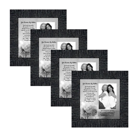 Picture Frame Set, 4 Piece Customizable Gallery Multi pack, 4-8x8, for Tabletop or Wall Display