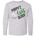 thumbnail image 3 of Inktastic Poppy's Golf Buddy with Golf Ball Long Sleeve Youth T-Shirt, 3 of 5