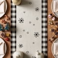 thumbnail image 5 of Smile Waterclor Buffalo Plaid Winter Christmas Table Runner 13 x 72 Inch, 5 of 7
