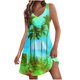 thumbnail image 1 of Vestido de Verano para las Mujeres Impresión Sexy sin Mangas Vestido de Hombro, Verano Casual Y Primavera, 1 of 5