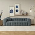 thumbnail image 3 of Marsi Luxry Modern Chesterfield Gray French Boucle Fabric Couch, 3 of 6