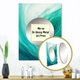 thumbnail image 3 of Designart "Spiraling Turquoise Wondrous Wave" Abstract Spirals Mirror Wall Decor - Modern Turquoise Abstract Hallway Wall Mirror Art - 32" x 24" Inch, 3 of 5
