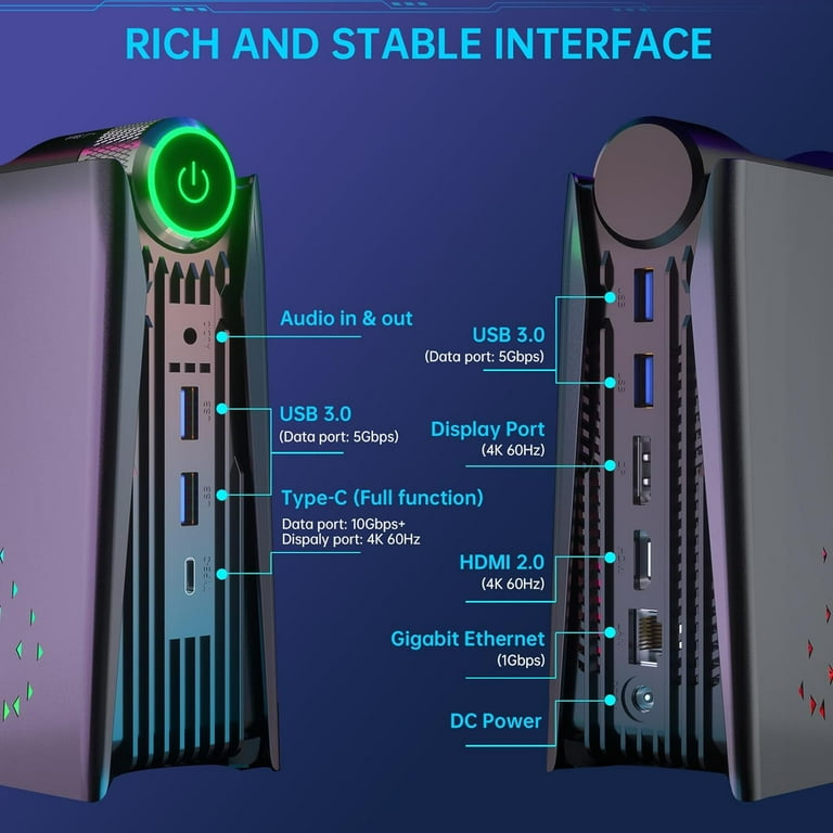 KAMRUI Mini Gaming PC, AMD Ryzen 7 5600U, 16GB, 512GB NVMe KAMRUI Mini Gaming PC, AMD Ryzen 7 5600U, 16GB, 512GB NVMe