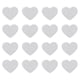 thumbnail image 1 of Parches de planchar en forma de corazón Uxcell, parches bordados, apliques, adornos para ropa, blancos, 16 piezas, 1 of 7