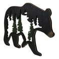 thumbnail image 4 of Rustic Black Bear With Pine Trees Forest Silhouette Cutout Wooden Wall Decor, 4 of 9